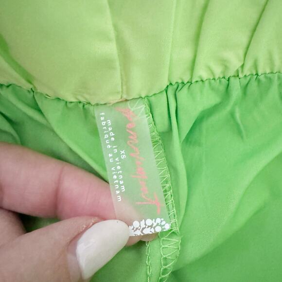 FREE PEOPLE Movement Run For It Layered Running Shorts Neon Lime Green XS - Picture 5 of 6